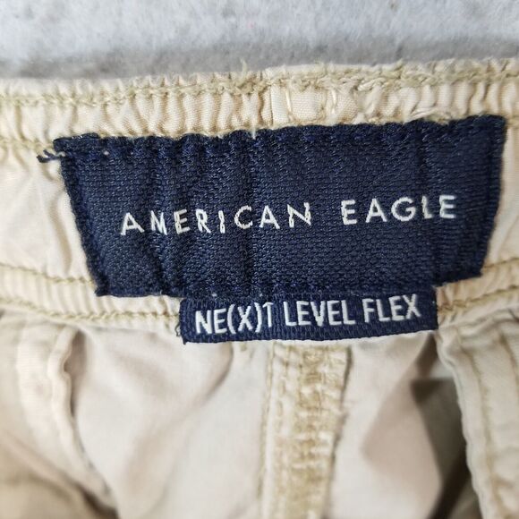 American Eagle jogger pants men's small beige lightweight flex stretch preppy - Picture 10 of 11